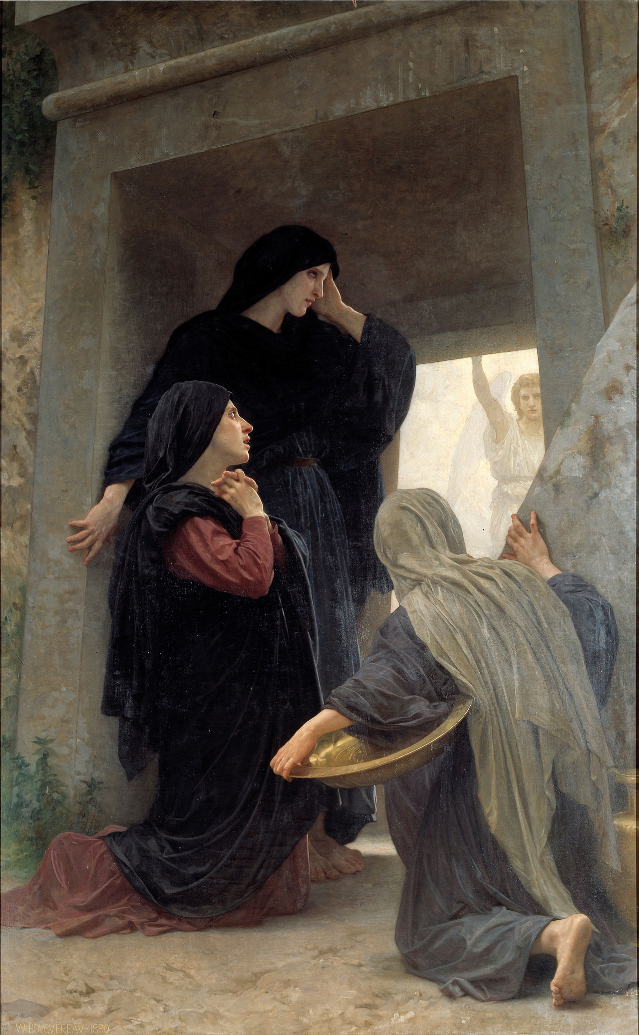 Các phụ nữ thánh thiện tại ngôi mộ trống — Bouguereau (1890)